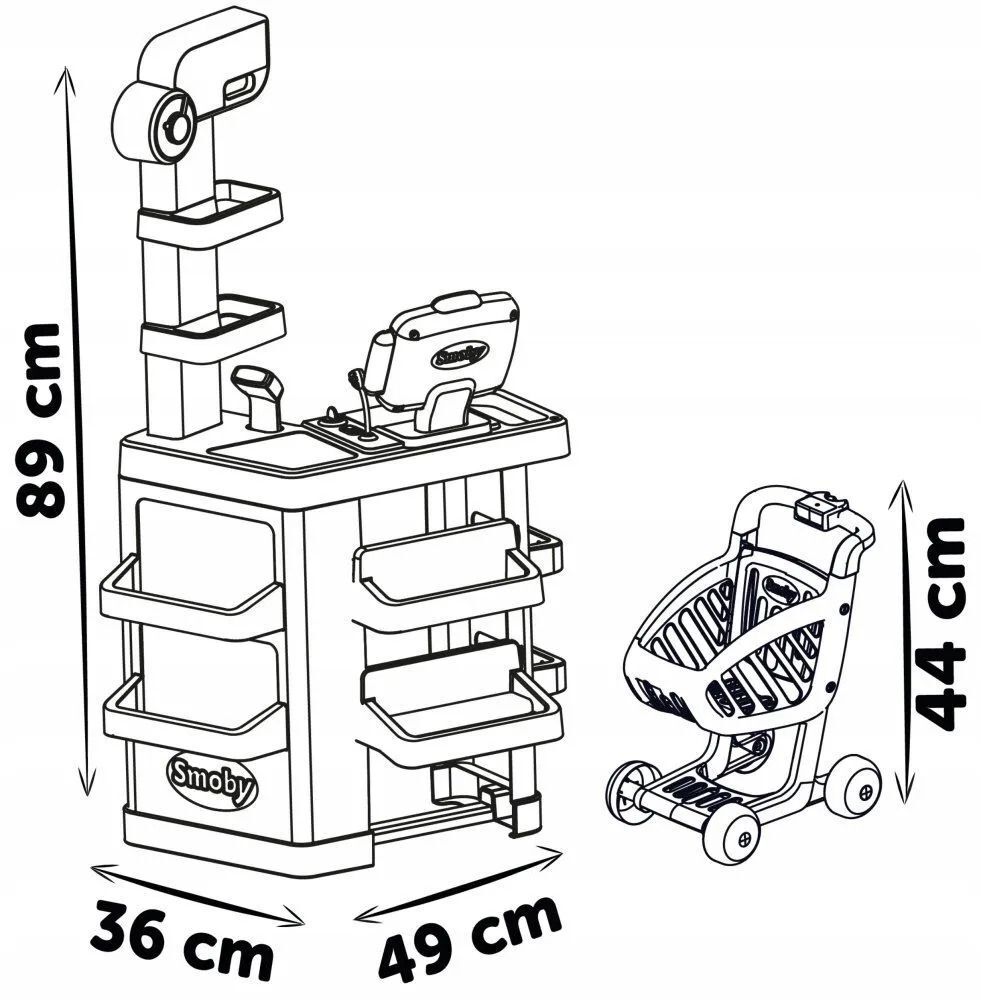 Игровой набор Smoby Market 350238 (продуктовый магазин с кассой)