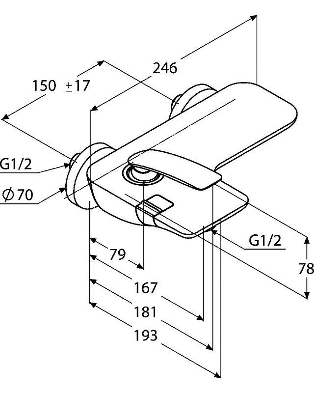 Смеситель для душа KLUDI Balance 52445 0575 хром