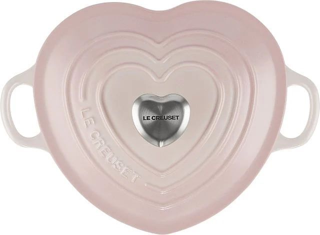 Кастрюля с крышкой Le Creuset , форма сердца, 20 см / 1,9 л, цвета коралловой розы (LEC00184)