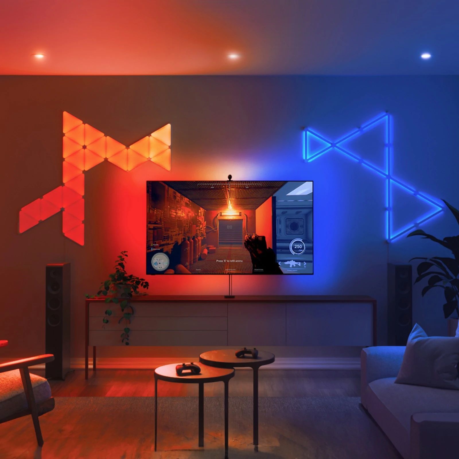 Цветная светодиодная подсветка Nanoleaf 4D Screen Mirror + Lightstrip Kit для ТВ до 85 (NF082K02-52LS)