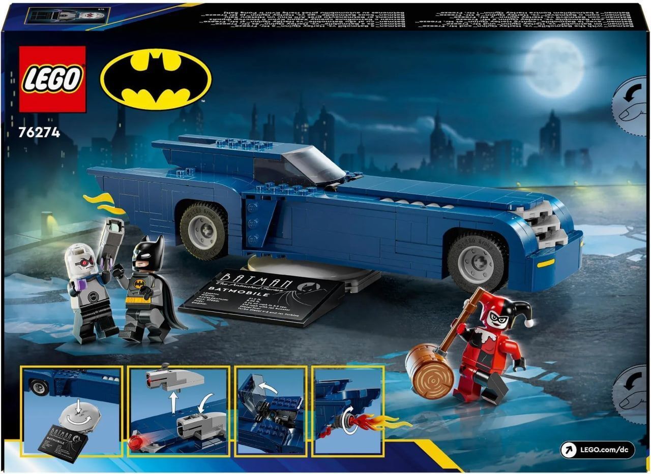 LEGO Batman 76274 Бэтмен на Бэтмобиле против Харли Квинн и Мистера Фриза