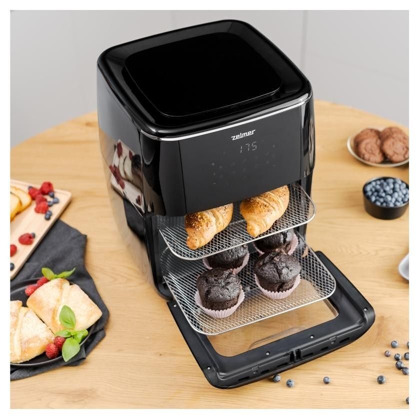 Аэрогриль Zelmer ZAF7120 1700 Вт 12 л, черный