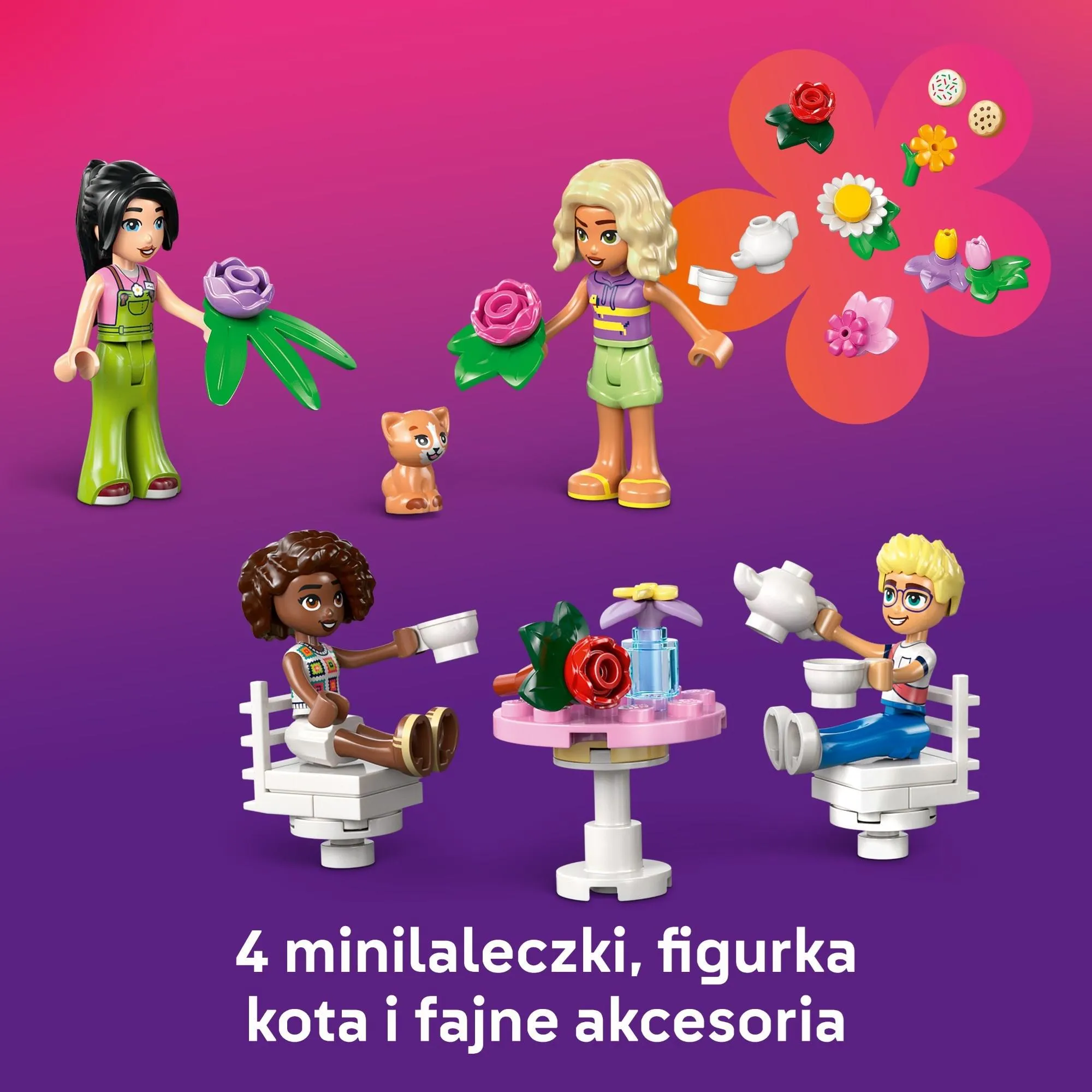Конструктор LEGO Friends 42671 Зелёное кафе и цветочный магазин