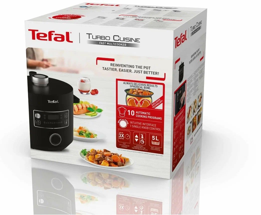 Скороварка/мультиварка Tefal Turbo Cuisine CY754830, черный