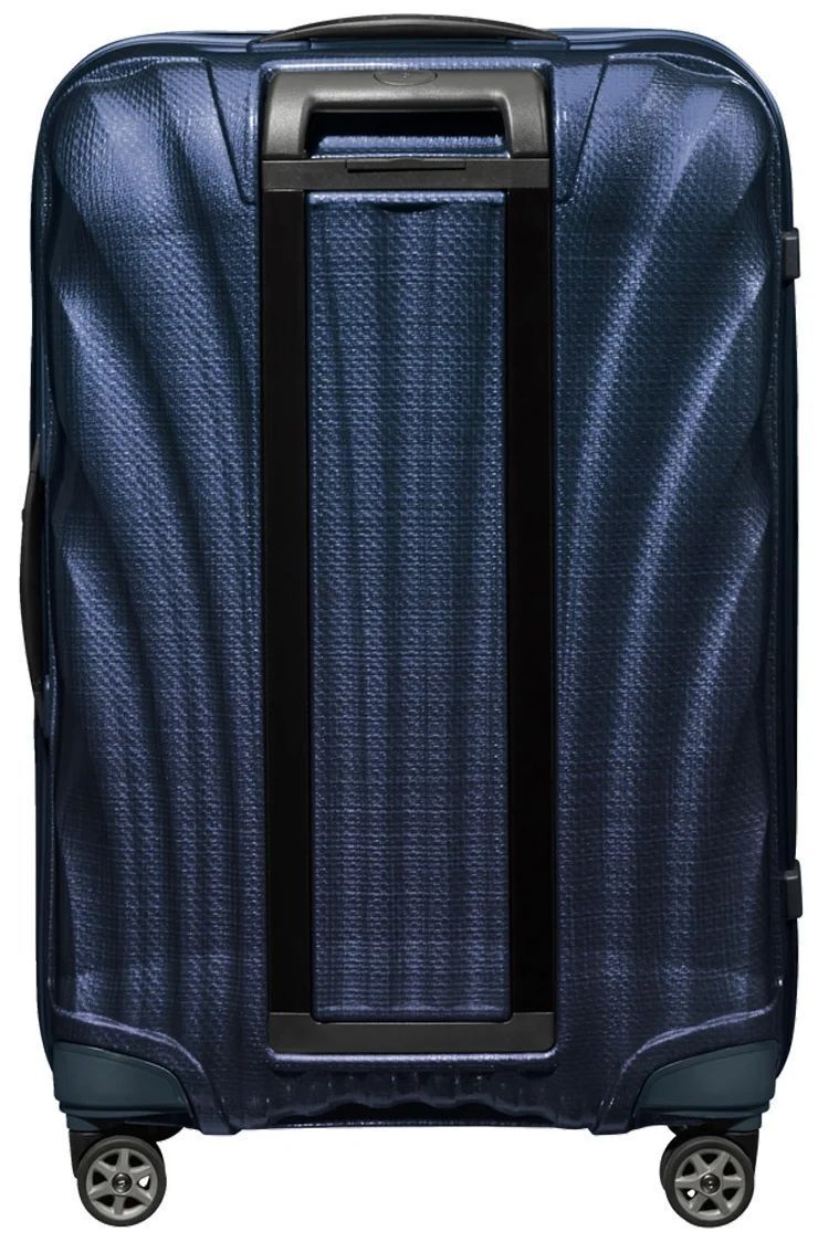 Чемодан Samsonite, пластик, адресная бирка, 68 л, размер M, синий
