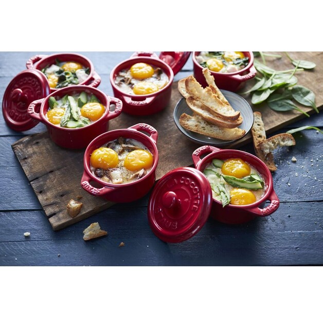 Набор керамических форм для запекания (4 предмета) STAUB Mini Cocotte Ceramique, 10 см, вишнево-красный 405081580