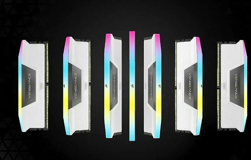 Оперативная память Corsair VENGEANCE DDR5 RGB White 6000 МГц 2x16 ГБ (CMH32GX5M2B6000C36W)