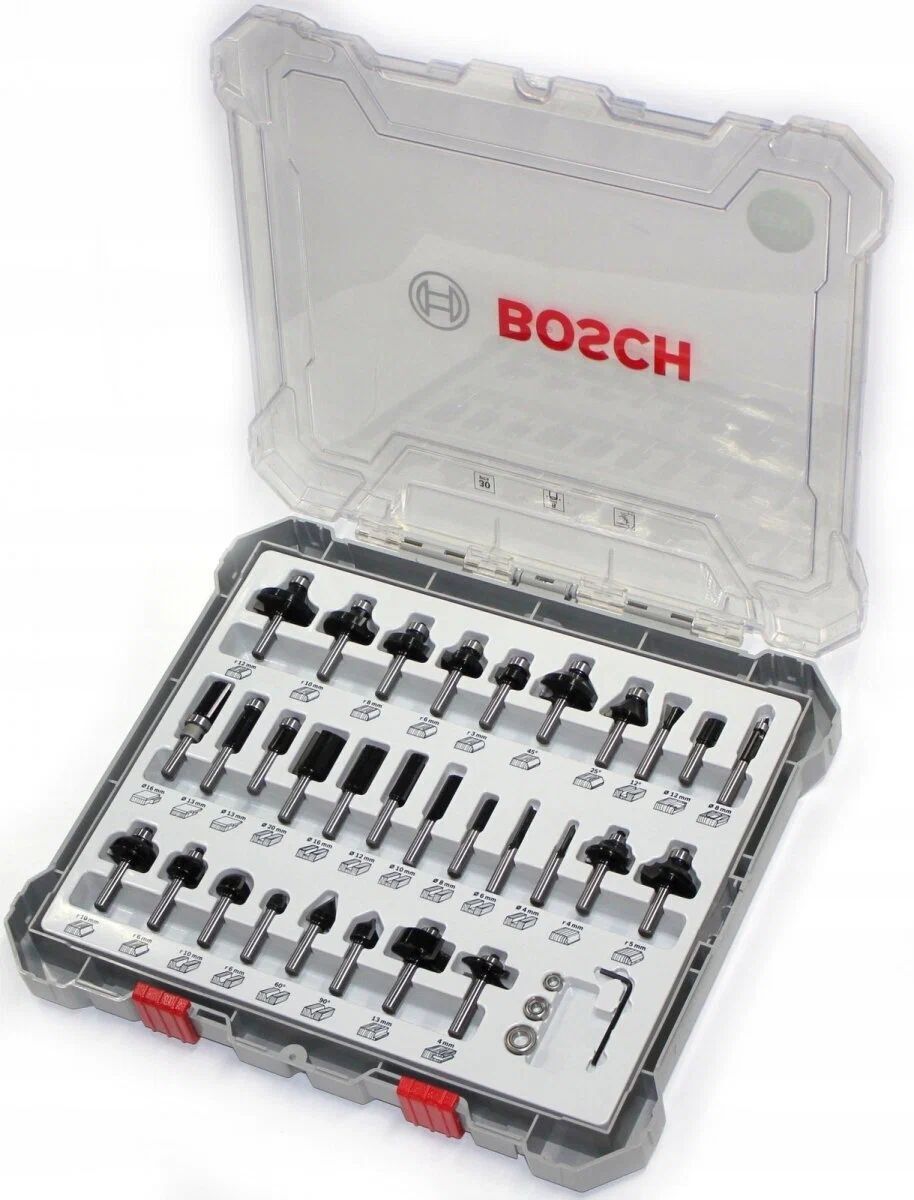 Набор кромочных фрез, 8мм, Bosch 2607017475