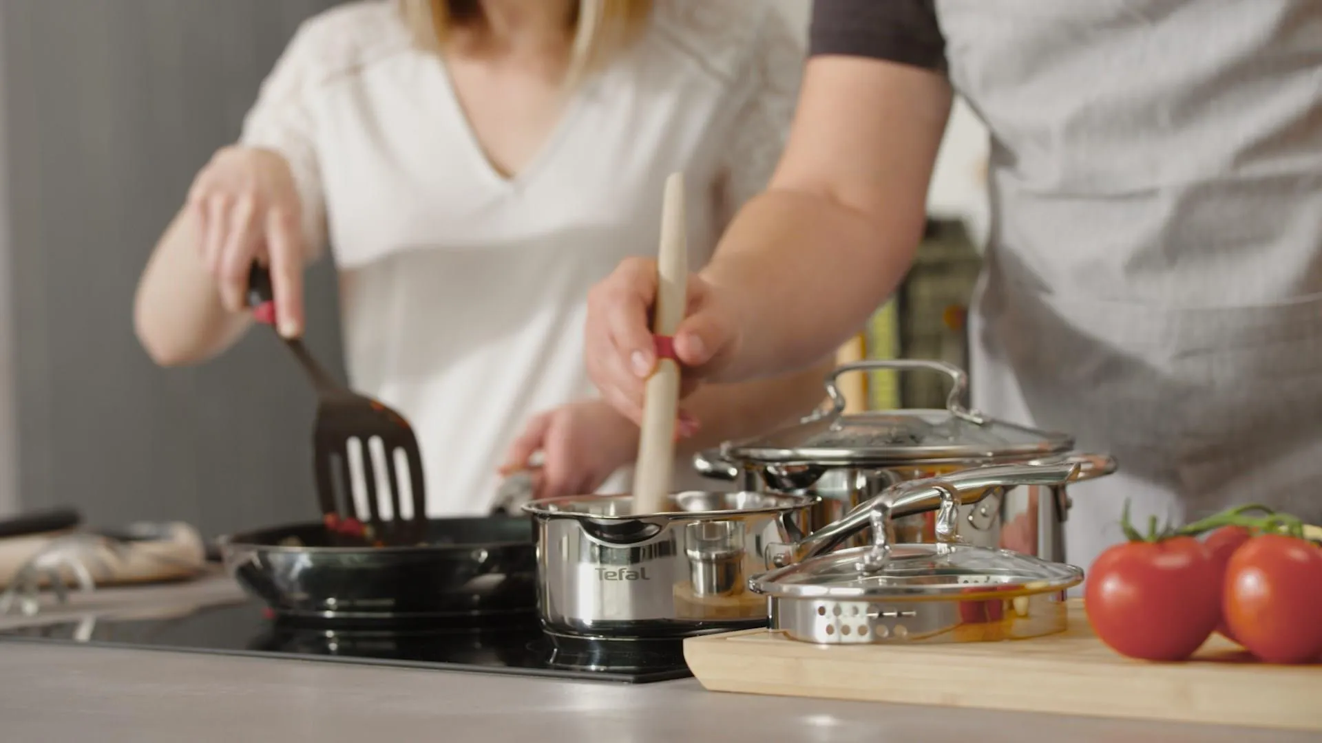 Сковороды из нержавеющей стали Tefal Duetto 3 шт (G732S334)