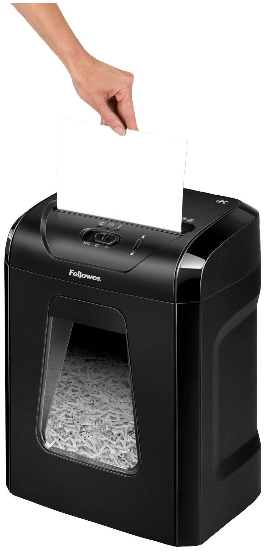 Уничтожитель бумаг Fellowes Powershred 12C черный