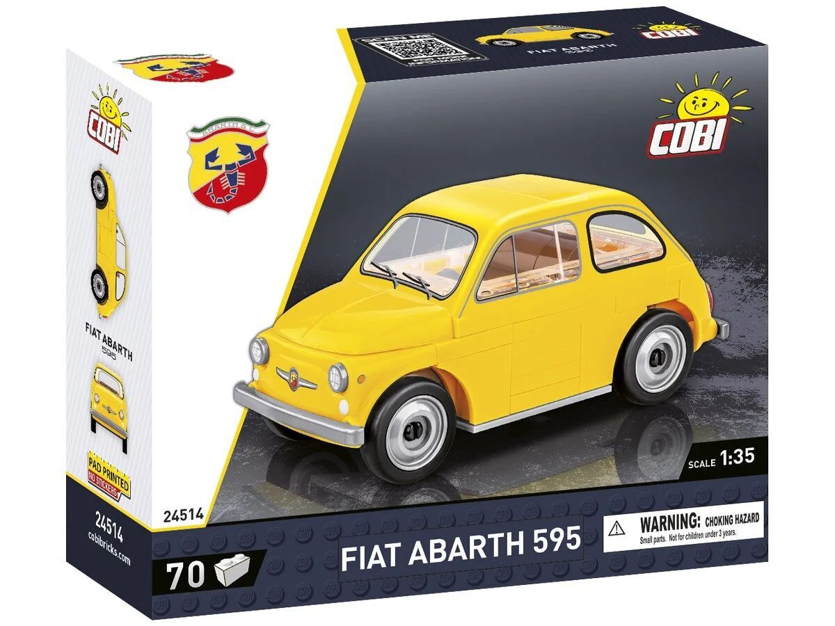 Конструктор пластиковый Cobi Fiat Abarth 595 - Фиат 595- 70эл. - Коби 24514