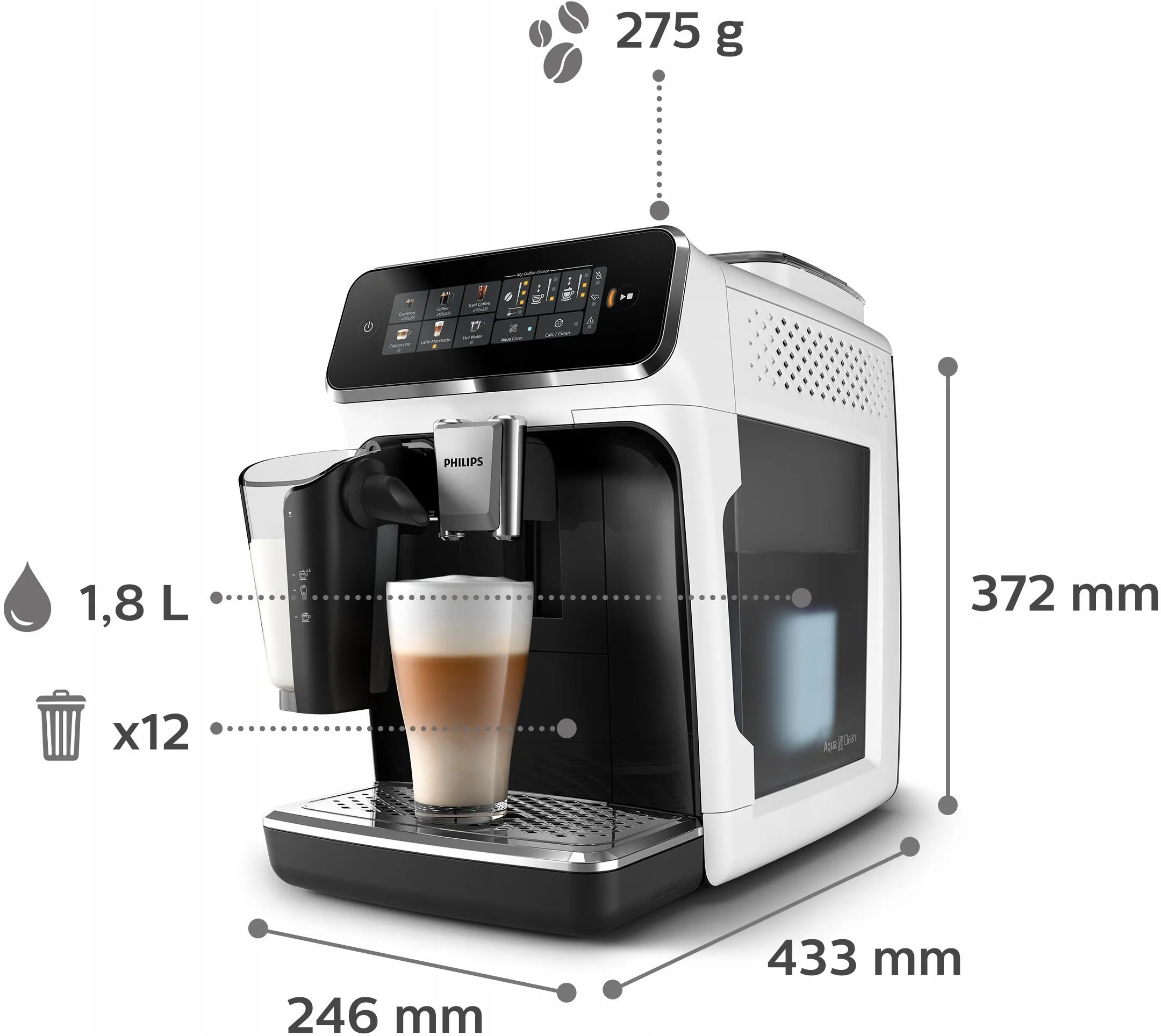 Кофемашина Philips 3300 LatteGo EP3343/50