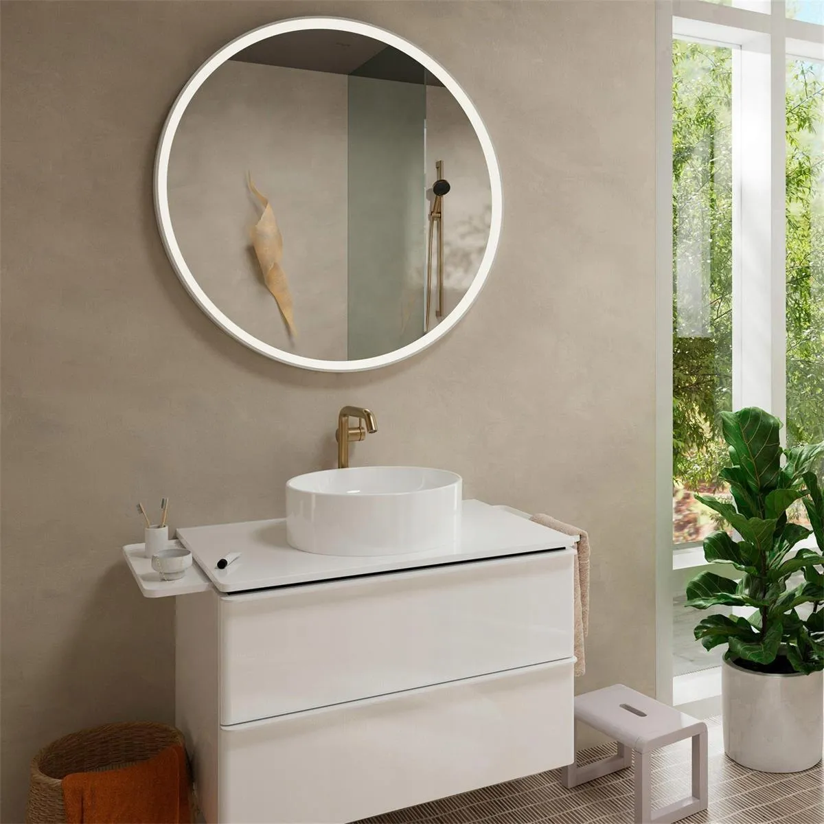 Смеситель Hansgrohe Tecturis S 240 Fine Coolstart брашированная бронза 73372140