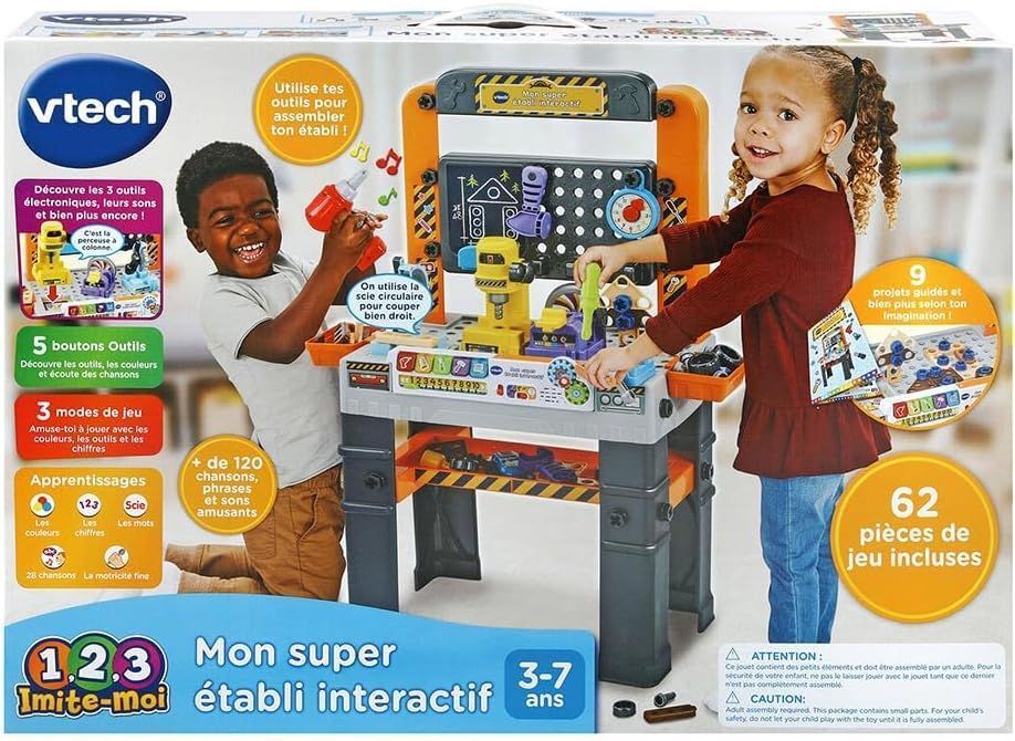 Набор инструментов для детей Vtech Мой супер интерактивный верстак, 62 предмета
