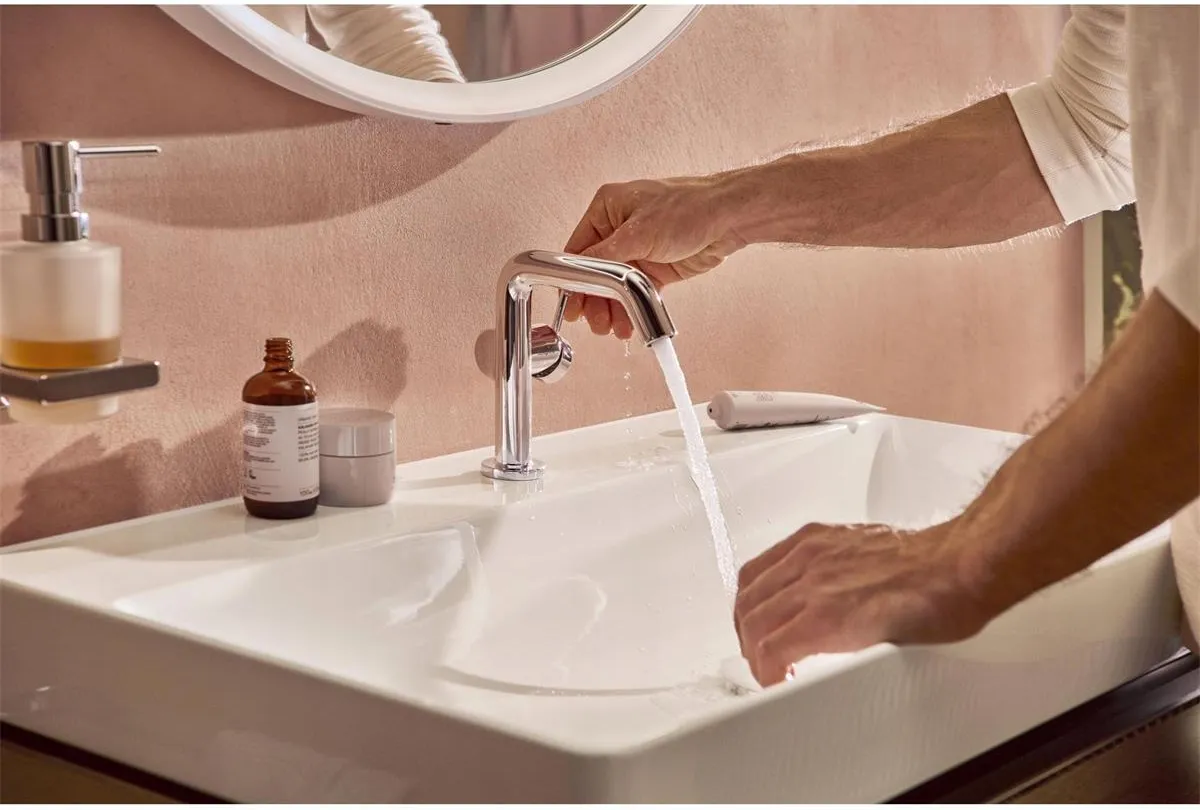 Смеситель для раковины Hansgrohe Tecturis S 110 Fine CoolStart Push-Open, хром 73323000