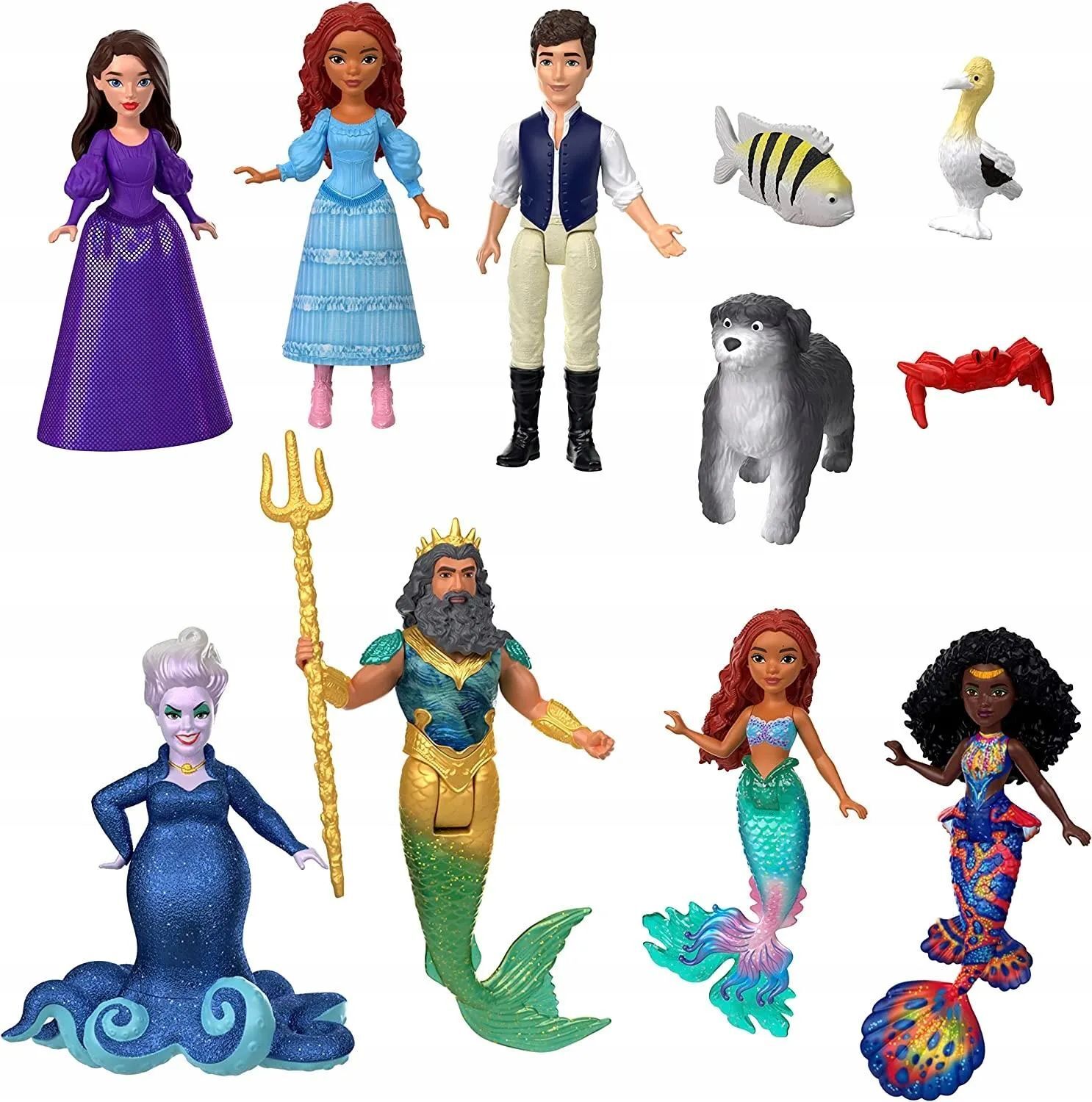 Набор Mattel Disney Princess - Набор кукол и фигурок Русалочка Ариэль - Дисней Принцессы HND30