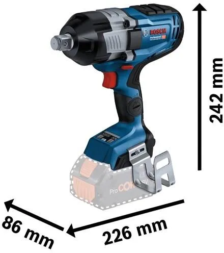 Аккумуляторный ударный гайковерт Bosch GDS 18V-1600 HC Professional 06019M1000