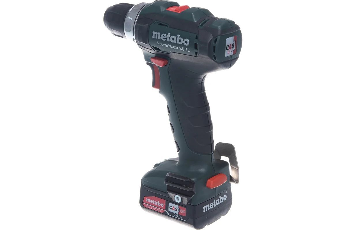 Дрель-шуруповерт аккумуляторная Metabo PowerMaxx BS 12 BL 601036500 в кейсе metaBOX с 2 аккум. Li-Ion 12 V/2.0 Ah и ЗУ SC 30
