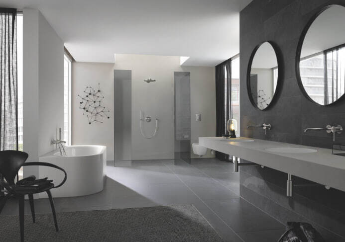 Однорычажный настенный смеситель Grohe Essence из нержавеющей стали 25250DC1