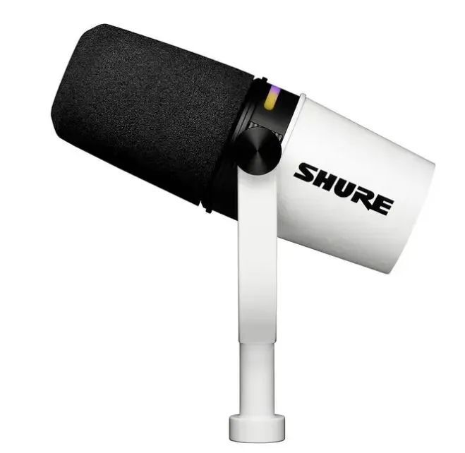 Микрофон Shure MV7+, белый