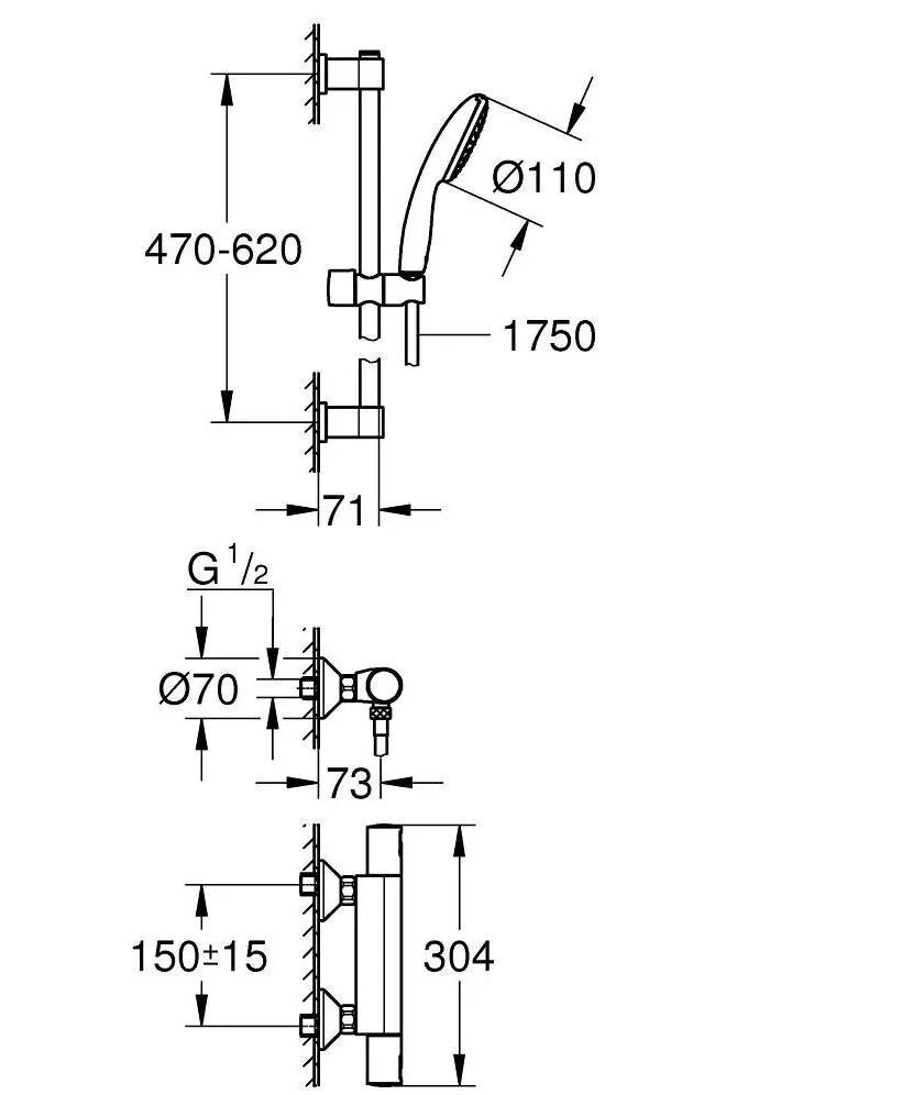 Душевая система Grohe Precision Start 34597243