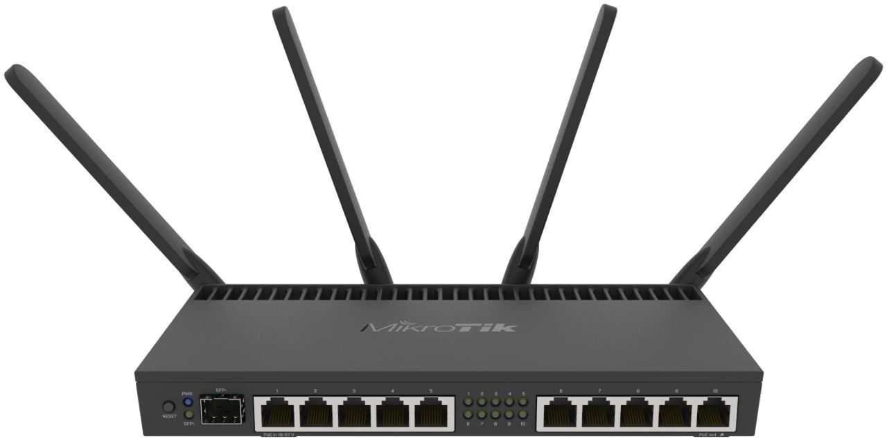 Wi-Fi роутер MikroTik RB4011iGS+5HacQ2HnD-IN, черный