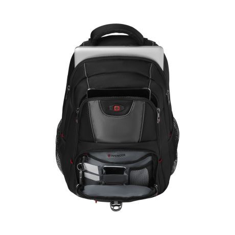 Рюкзак Wenger 16", черный/серый, полиэстер, 38х25х48 см, 25 л 600633