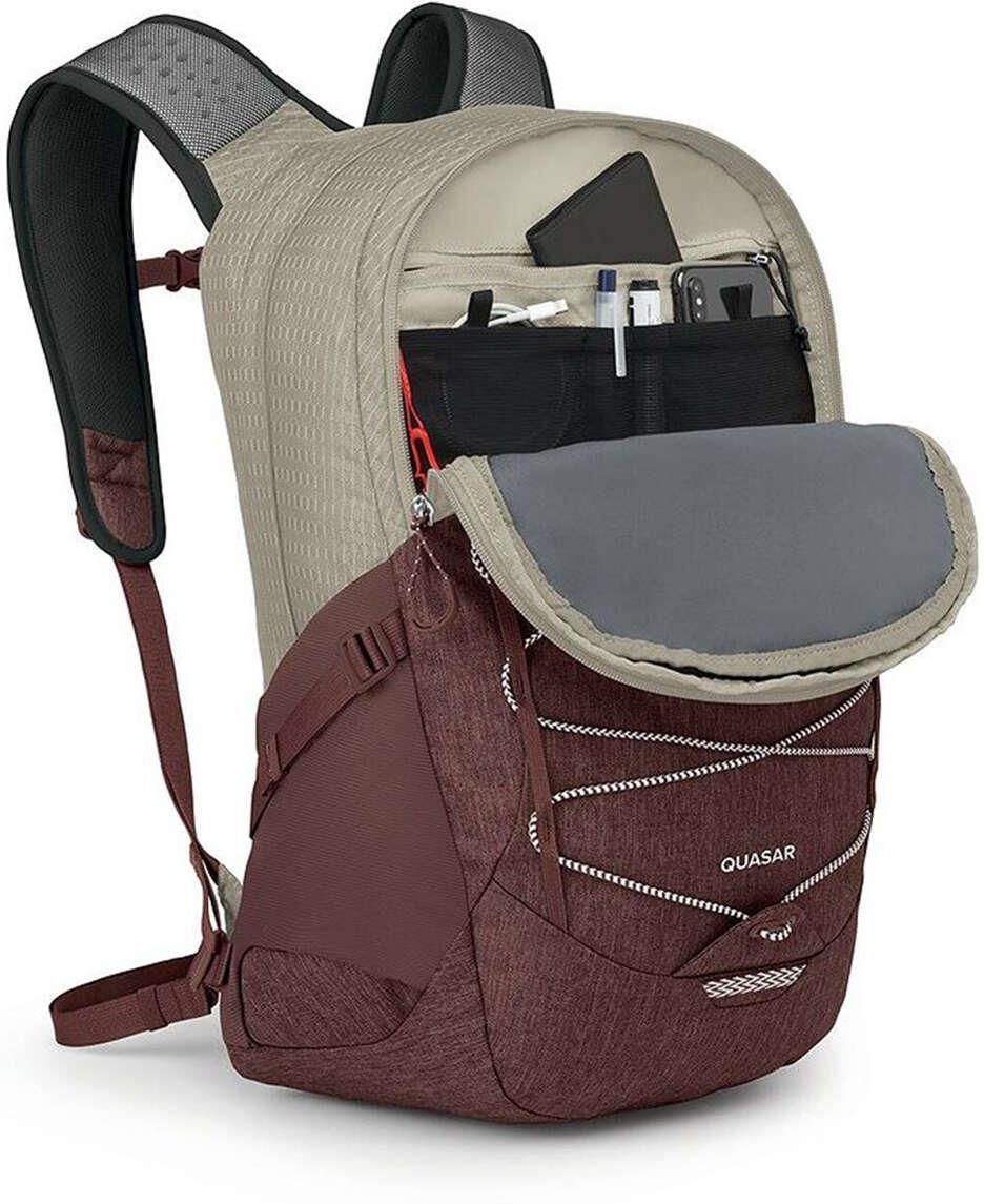 Рюкзак Osprey Городской Quasar 26 Sawdust Tan Raisin Red