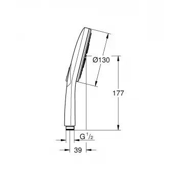 Душевая лейка Grohe Rainshower SmartActive 130 26574DL0