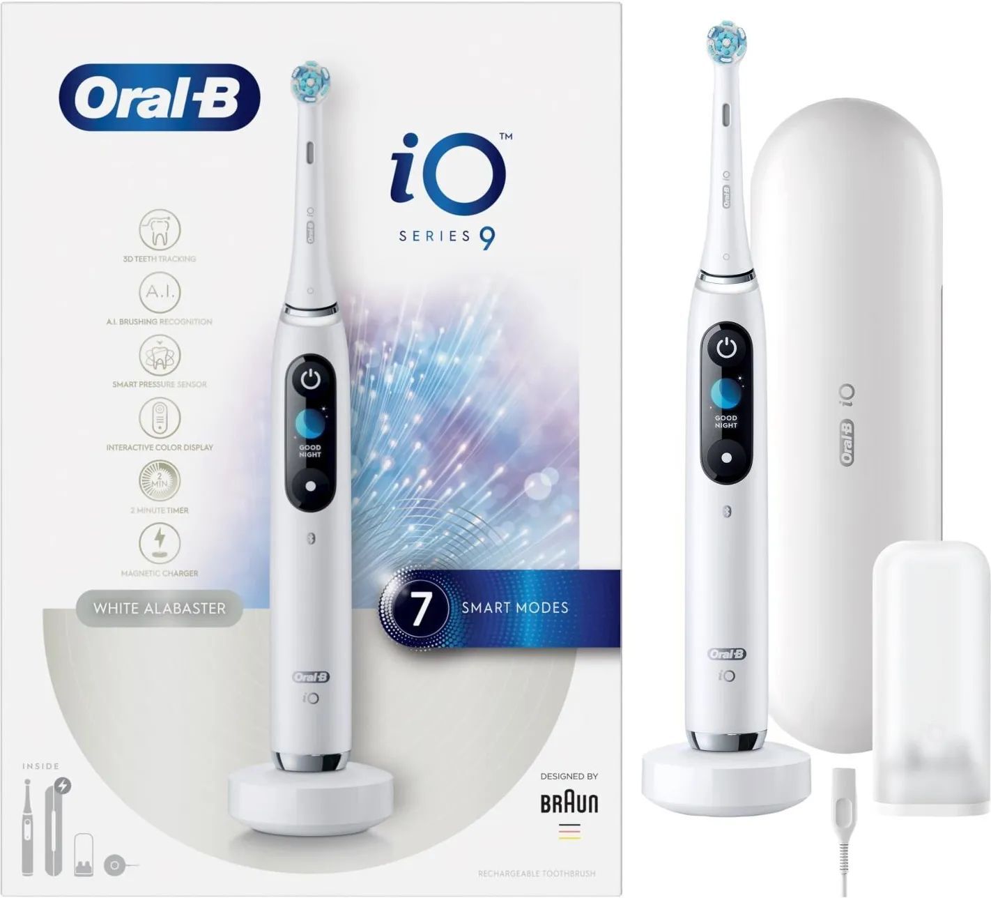 Электрическая зубная щетка Oral-B iO 9 белая