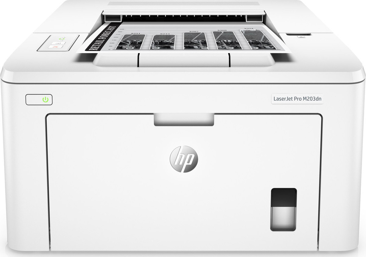 Принтер лазерный HP LaserJet Pro M203dn, ч/б, A4, белый