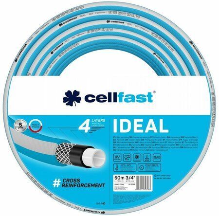 Садовый шланг Cellfast IDEAL 4 слоя, 3/4, 50 м 10-262