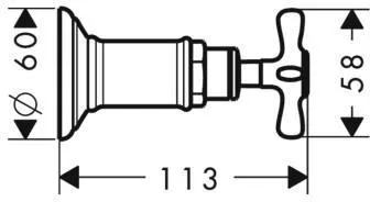 Запорный вентиль Hansgrohe Montreux 16871000