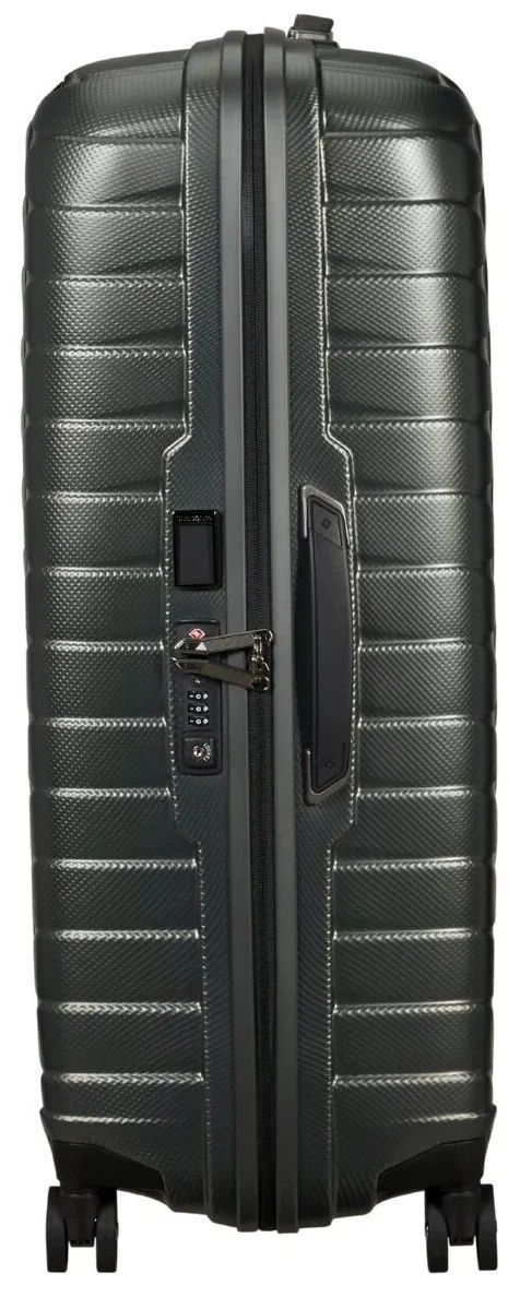 Чемодан Samsonite Proxis 75 см, полипропилен, адресная бирка, 98 л, размер L, зеленый