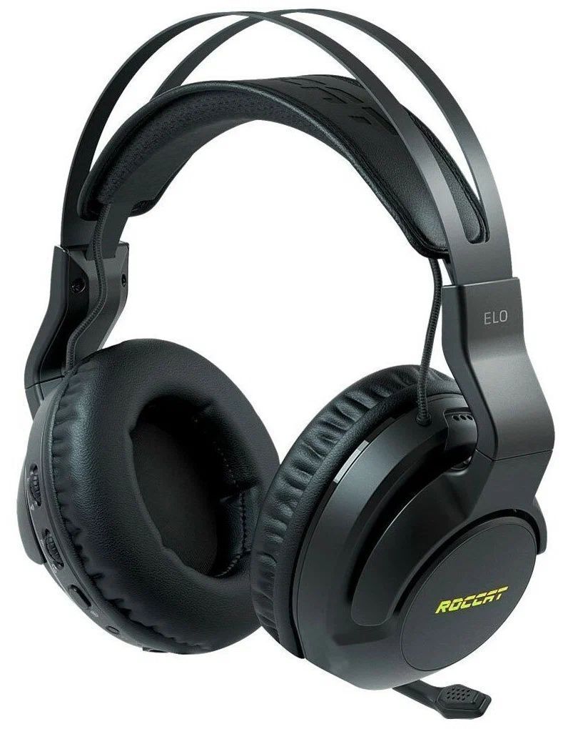 Гарнитура игровая с подсветкой беспроводная ROCCAT ELO 7.1 AIR черная