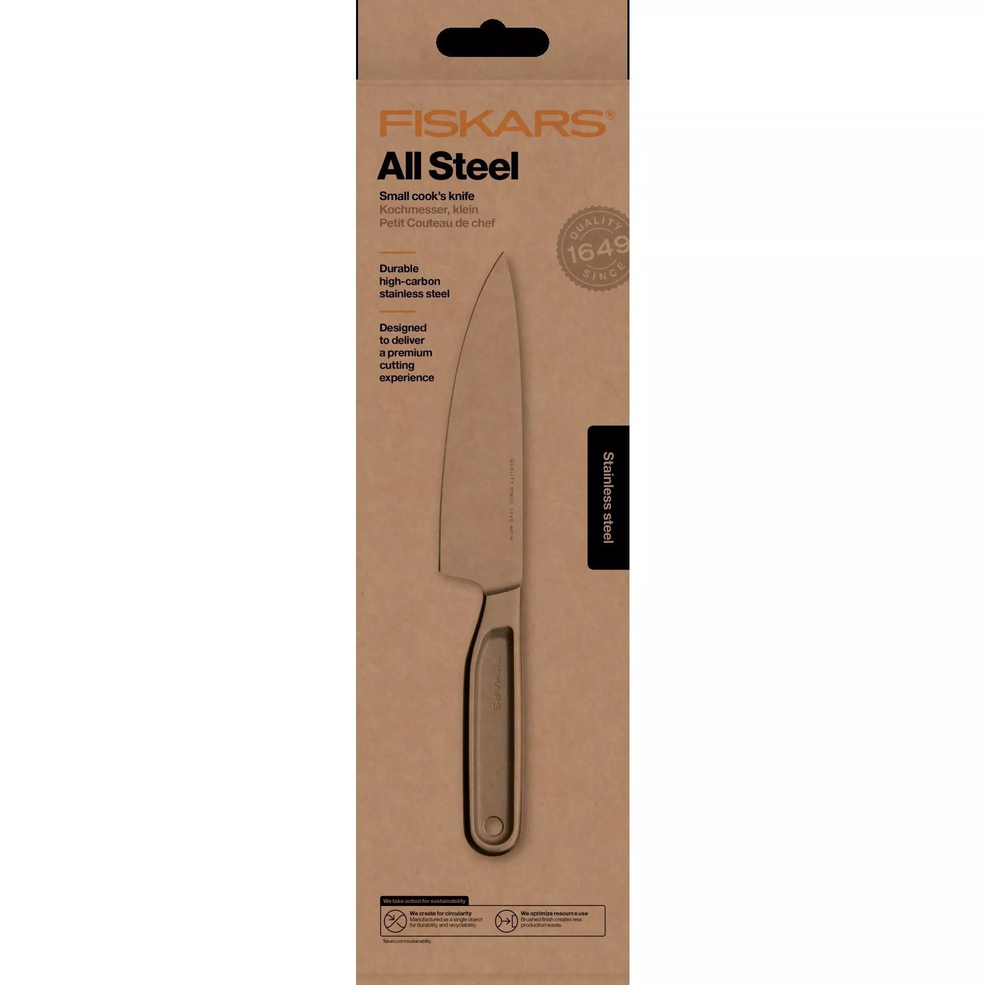 Малый поварской нож FISKARS All Steel 13,5 см 1062886