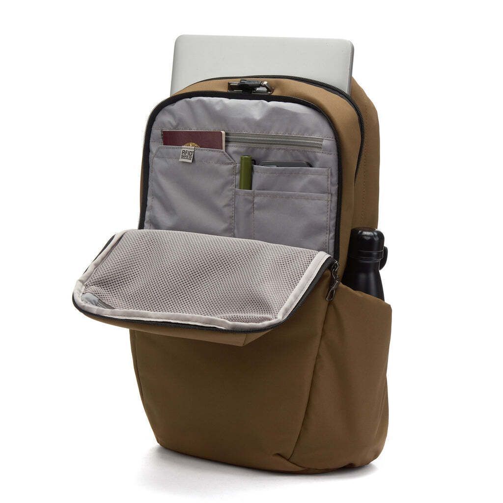 Рюкзак антивор Pacsafe Vibe 25, коричневый, 25 л.