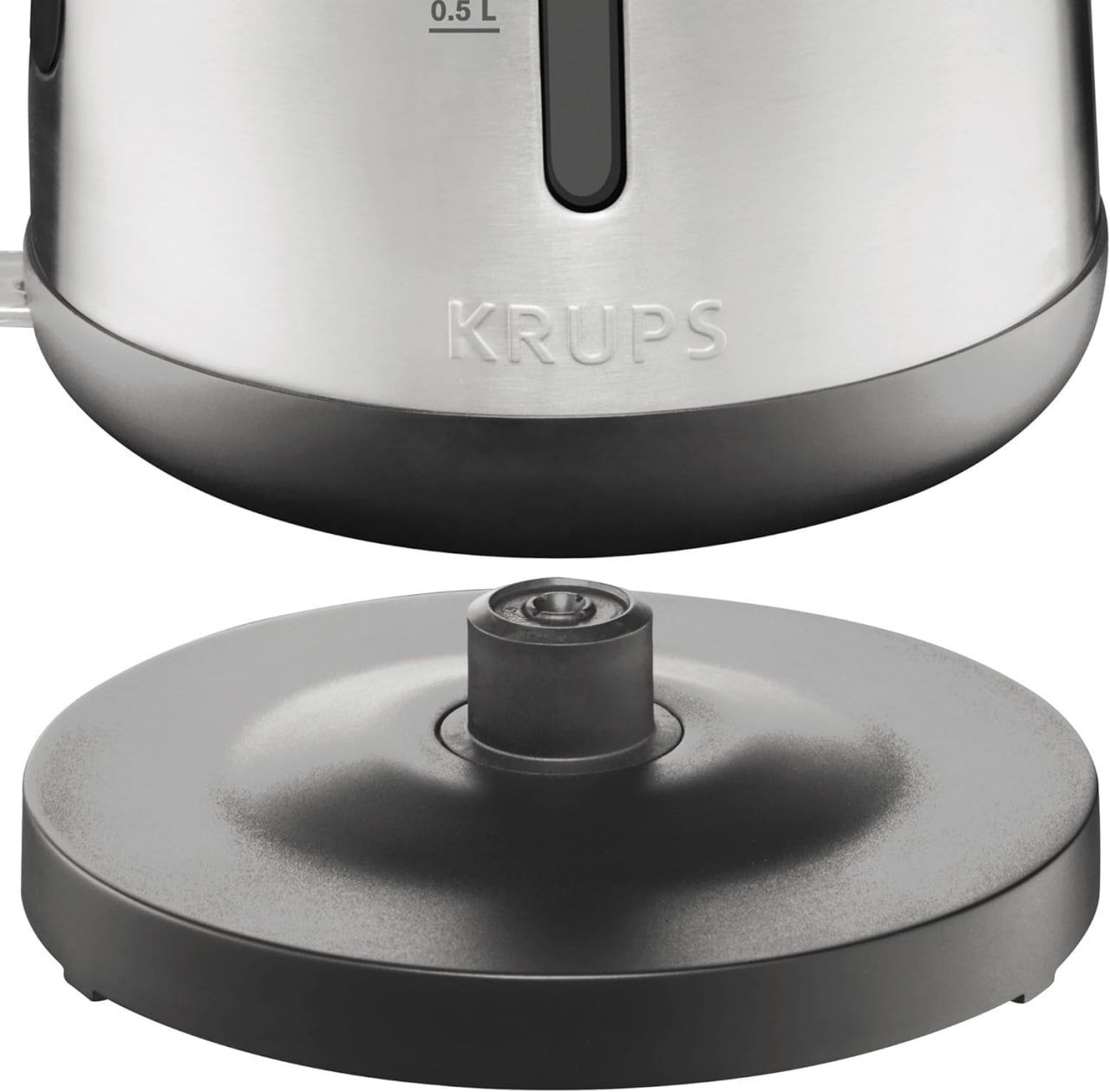 Электрочайник Krups BW442D, емкостью 1,7 л, мощностью 2400 Вт, серебристый/черный