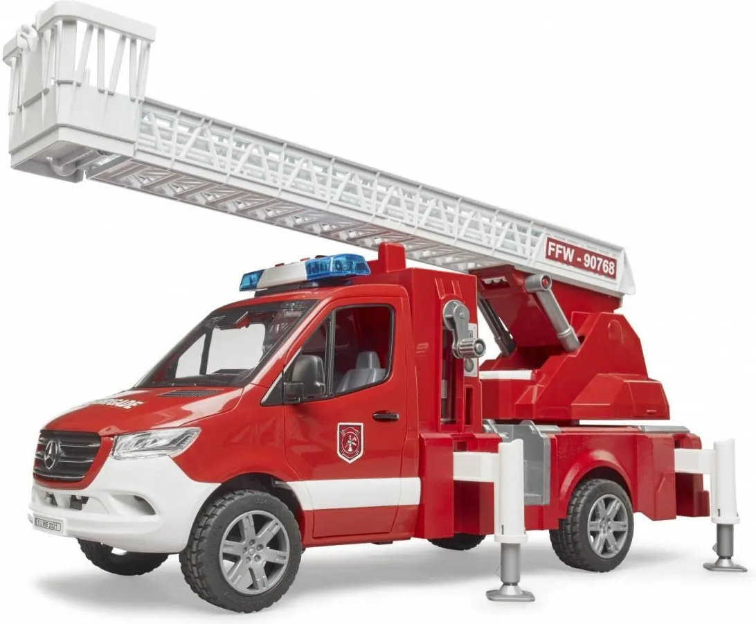 Игрушка Bruder пожарный Mercedes-Benz Sprinter с лестницей и светом