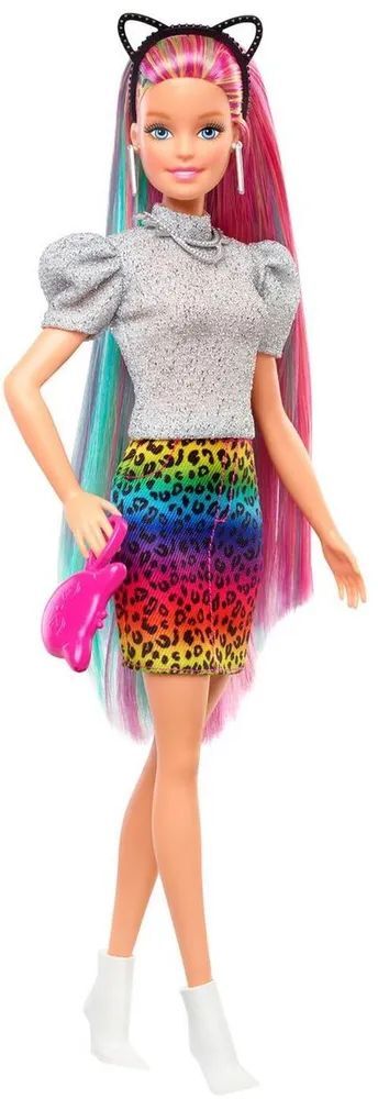 Кукла Barbie с разноцветными волосами GRN81 розовый