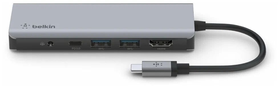 USB-разветвитель Belkin 7-in-1 USB-C Hub серый (INC009btSGY)