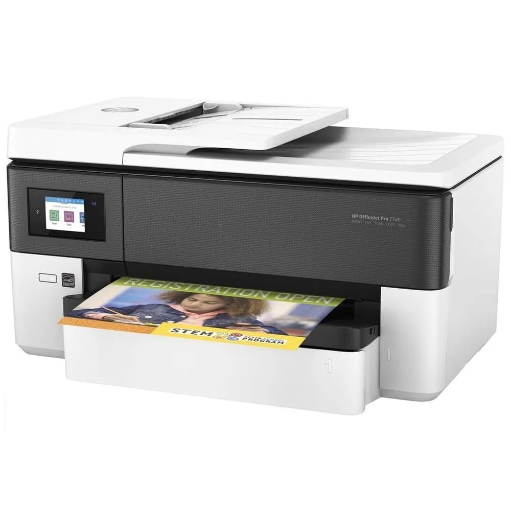 МФУ струйное HP OfficeJet Pro 7720, цветн., A3, белый/черный