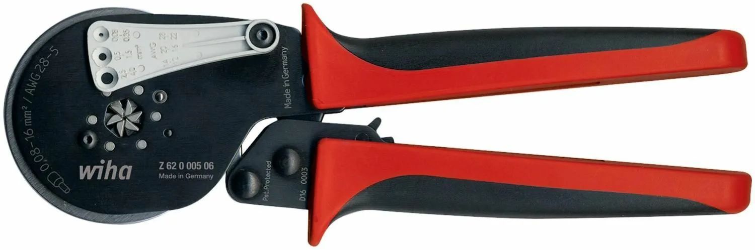 Обжимные плоскогубцы Wiha с диапазоном обжима от 0.08 до 16 mm Z62000506SB