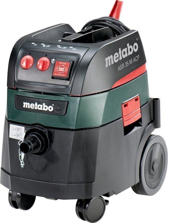 Профессиональный пылесос Metabo ASR 35 L ACP, 1400 Вт, зеленый/черный
