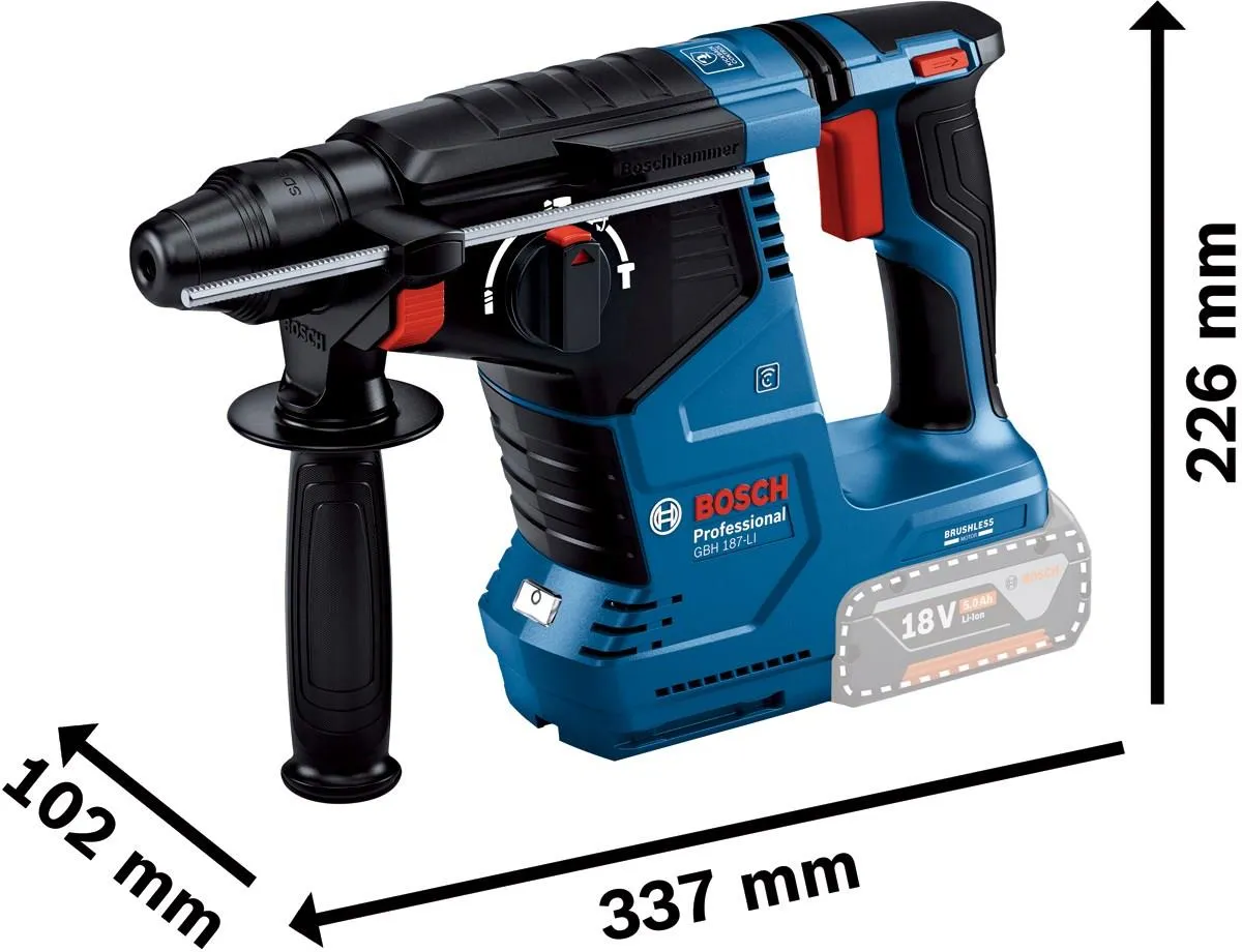 Аккумуляторный перфоратор Bosch GBH 187-LI Professional 0611923021