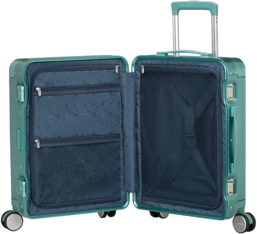 American Tourister Soundbox Alu 55cm чемодан бирюзовый 55см 39л