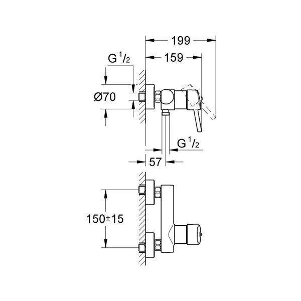 Смеситель для ванны Grohe Concetto 32210001 хром
