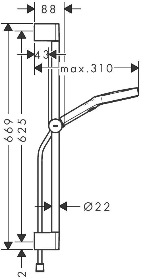 Душевой гарнитур Hansgrohe Rainfinity хром 28746670