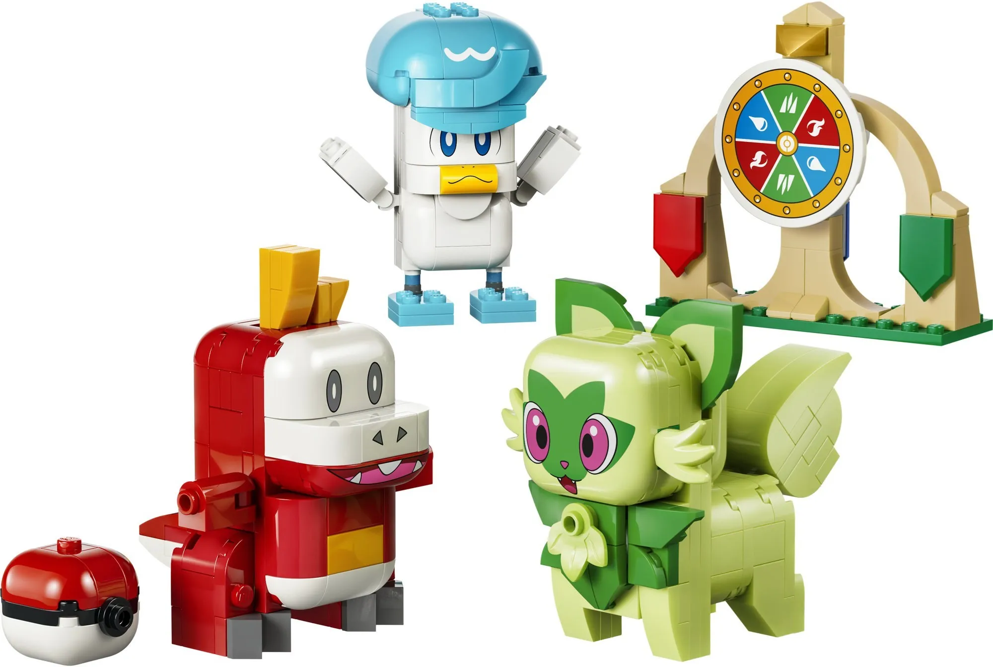Конструктор LEGO Pokemon 72158 Smart Play: Битва Спригатито, Фуэкоко и Кваксл