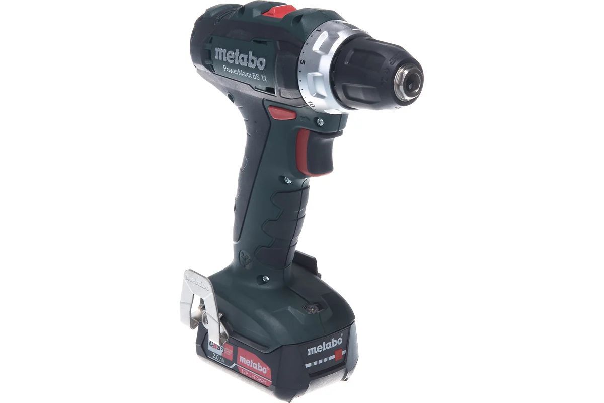 Дрель-шуруповерт аккумуляторная Metabo PowerMaxx BS 12 BL 601036500 в кейсе metaBOX с 2 аккум. Li-Ion 12 V/2.0 Ah и ЗУ SC 30